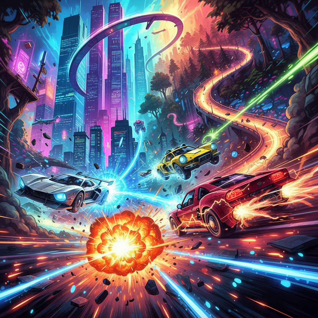 Neon Rivals: Turbo Arena - 3D Racing by Jabali AI