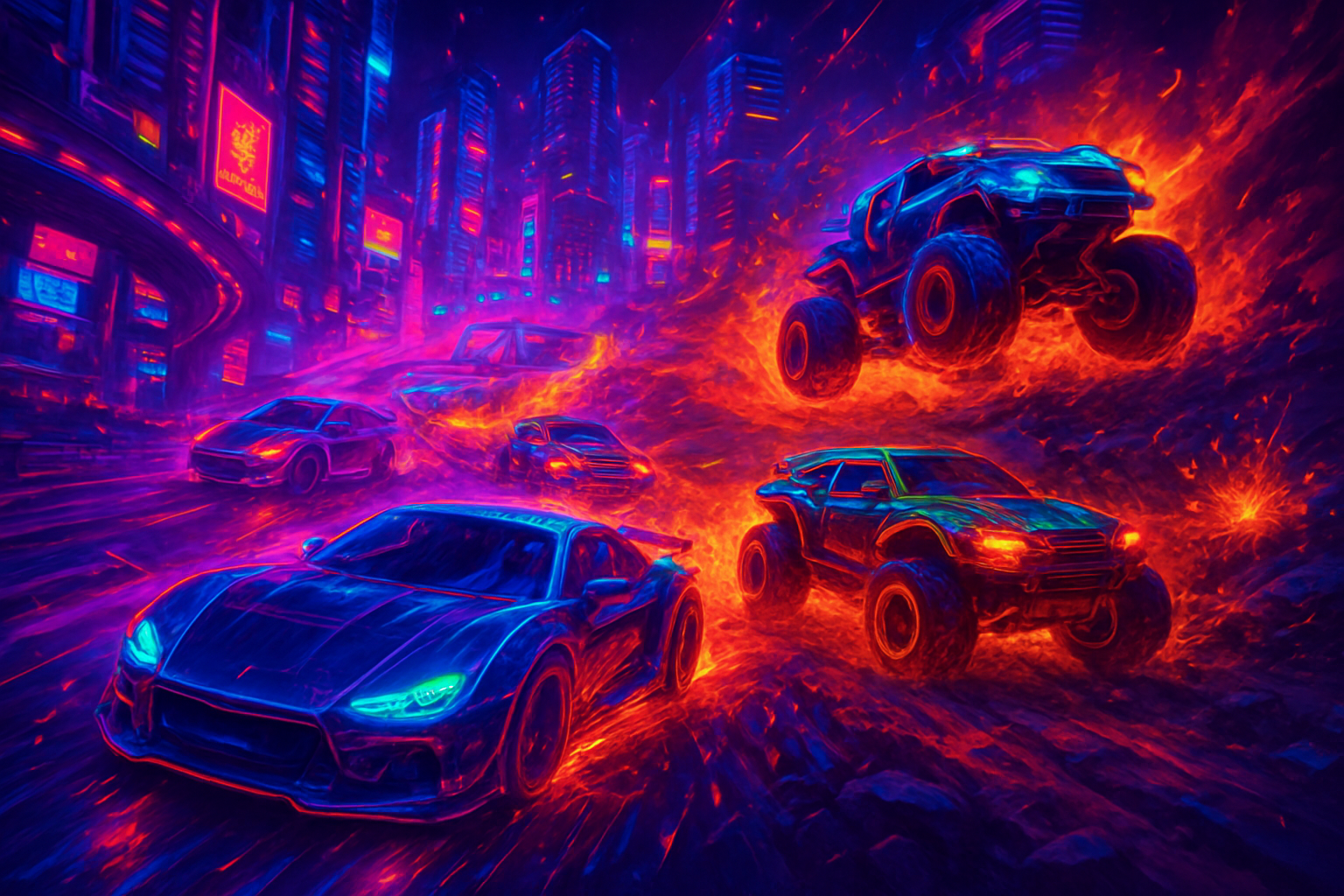Neon Thunder: Combat Rush - 3D Racing by Jabali AI