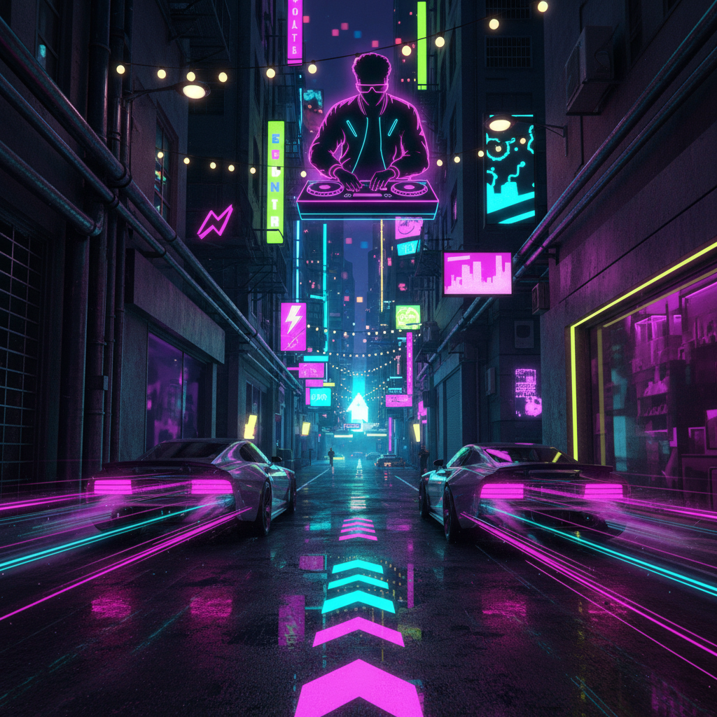 Neon Alley Showdown - Trivia Game by Jabali AI