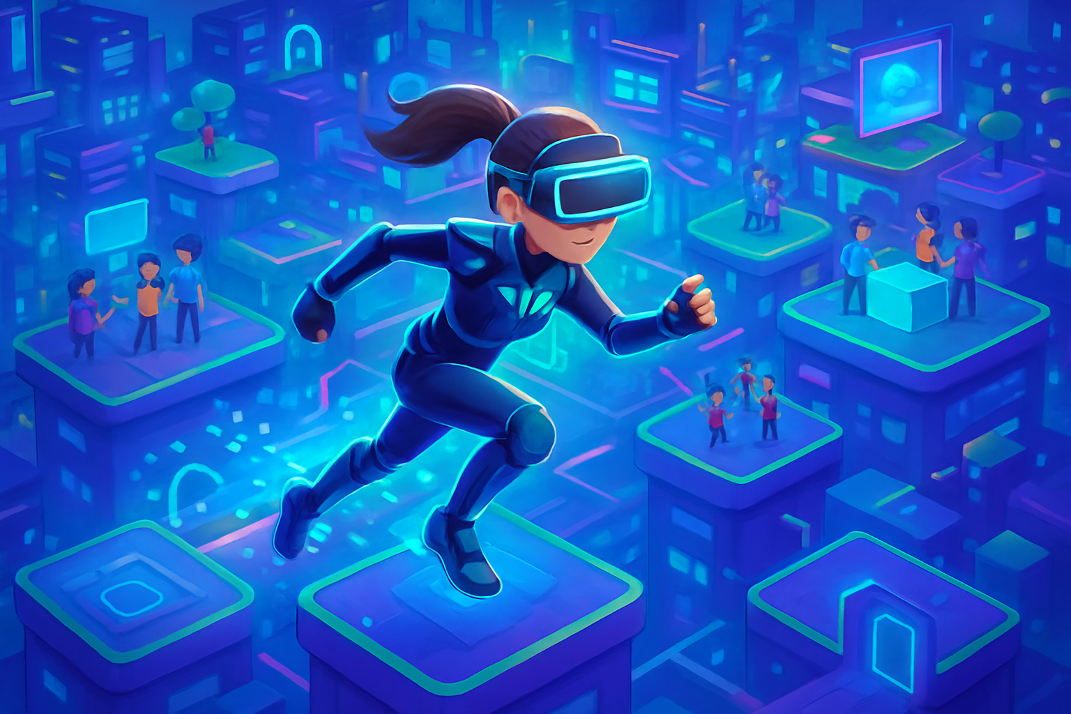 Metacity: Virtual Pulse - Rhythm Platformer by Jabali AI