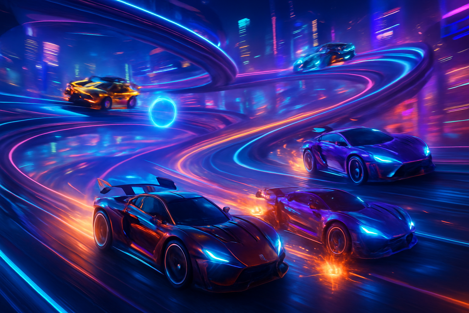 Neon Arena: Combat Racers - 3D Racing by Jabali AI