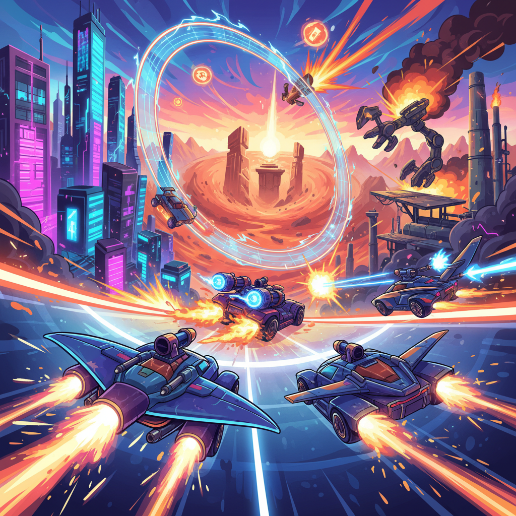 Neon Overdrive: Combat Rally - 3D Racing by Jabali AI