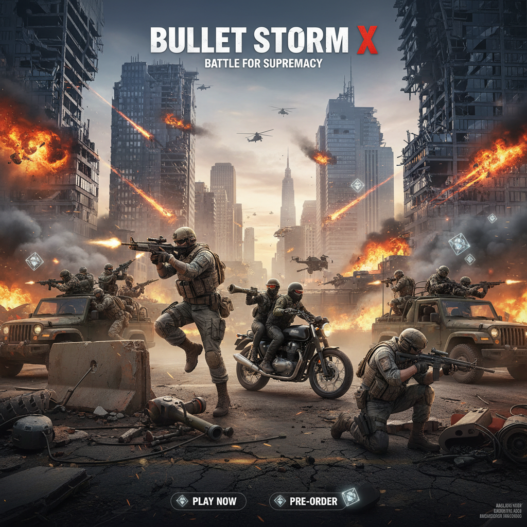 Bullet Storm X - 3D Open World by Jabali AI