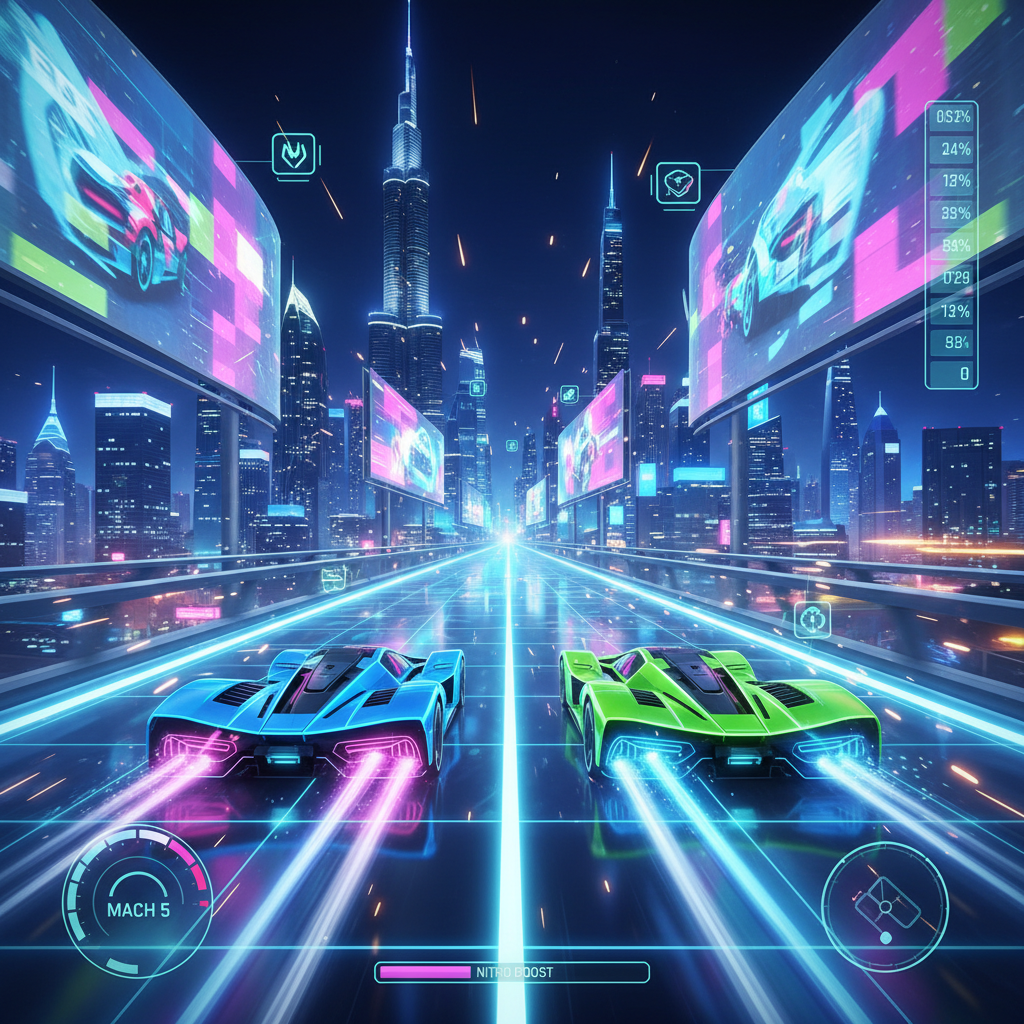 Neon Velocity: Cyber Circuit - 3D Racing by Jabali AI