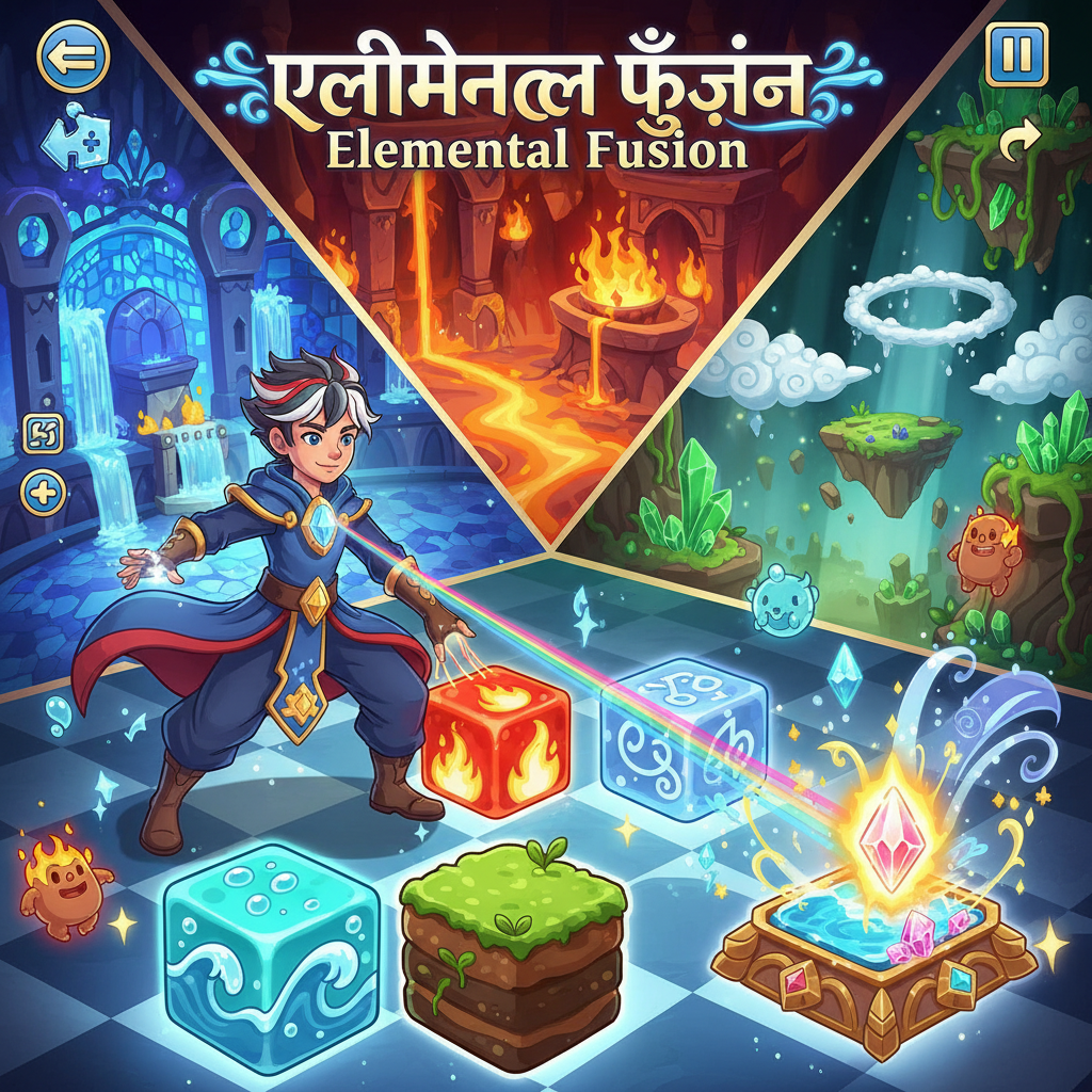 Elemental Fusion - Grid-Based Puzzle by Jabali AI
