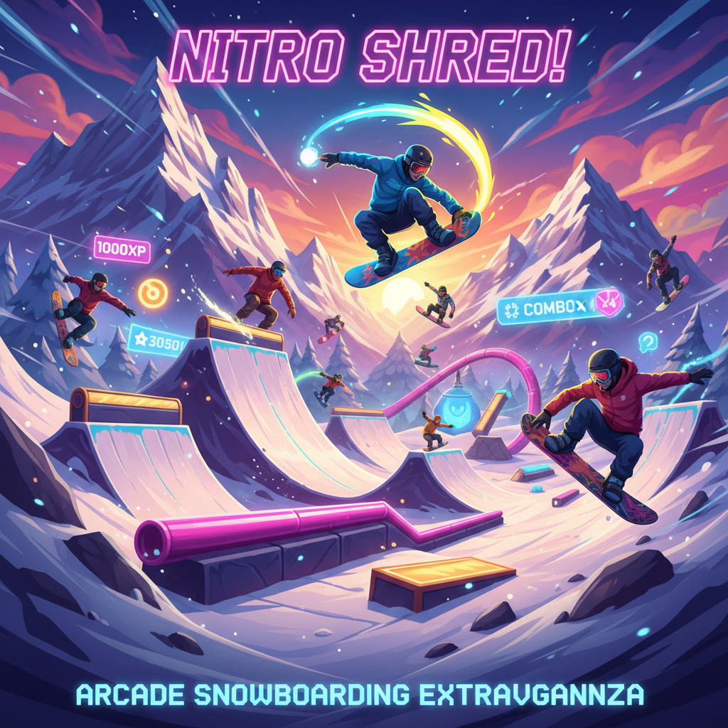 Neon Slopestyle Showdown - Jabali AI Poster