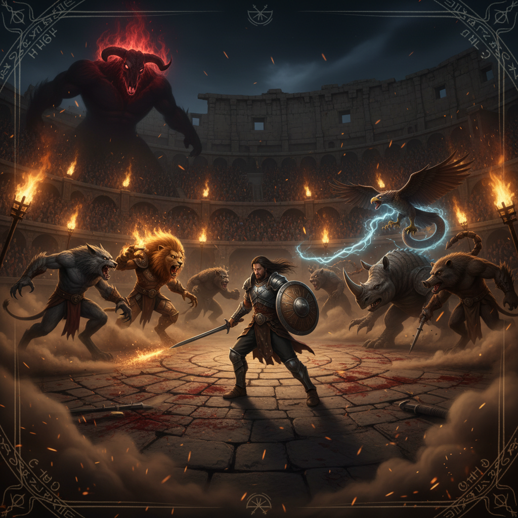 Arena of Beasts - Jabali AI Poster