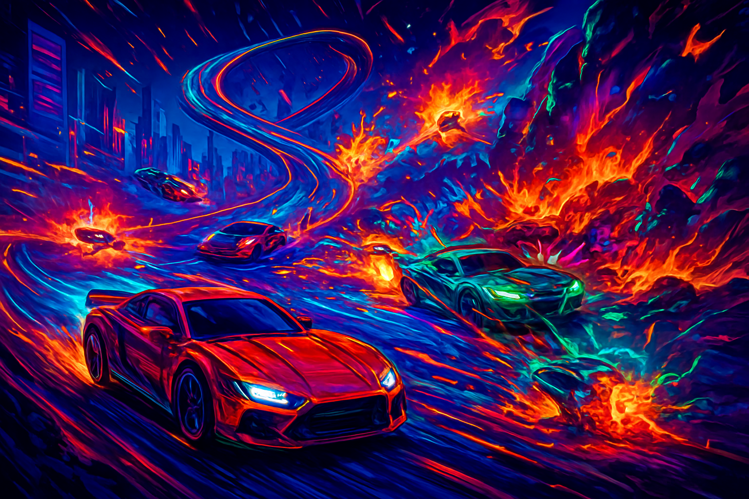 Neon Velocity: Combat Circuit - 3D Racing by Jabali AI