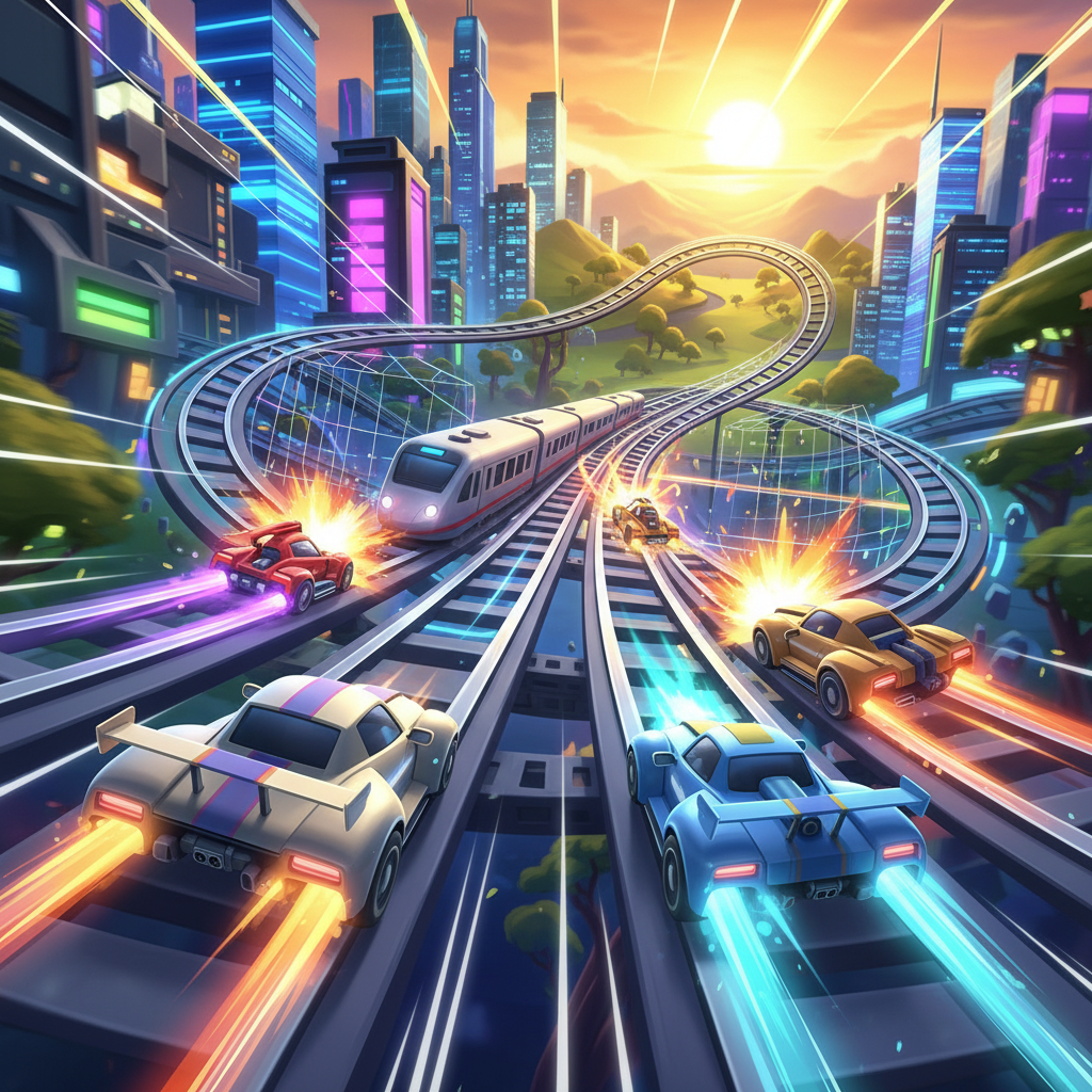 Rail Rush Rivals - 3D Racing by Jabali AI