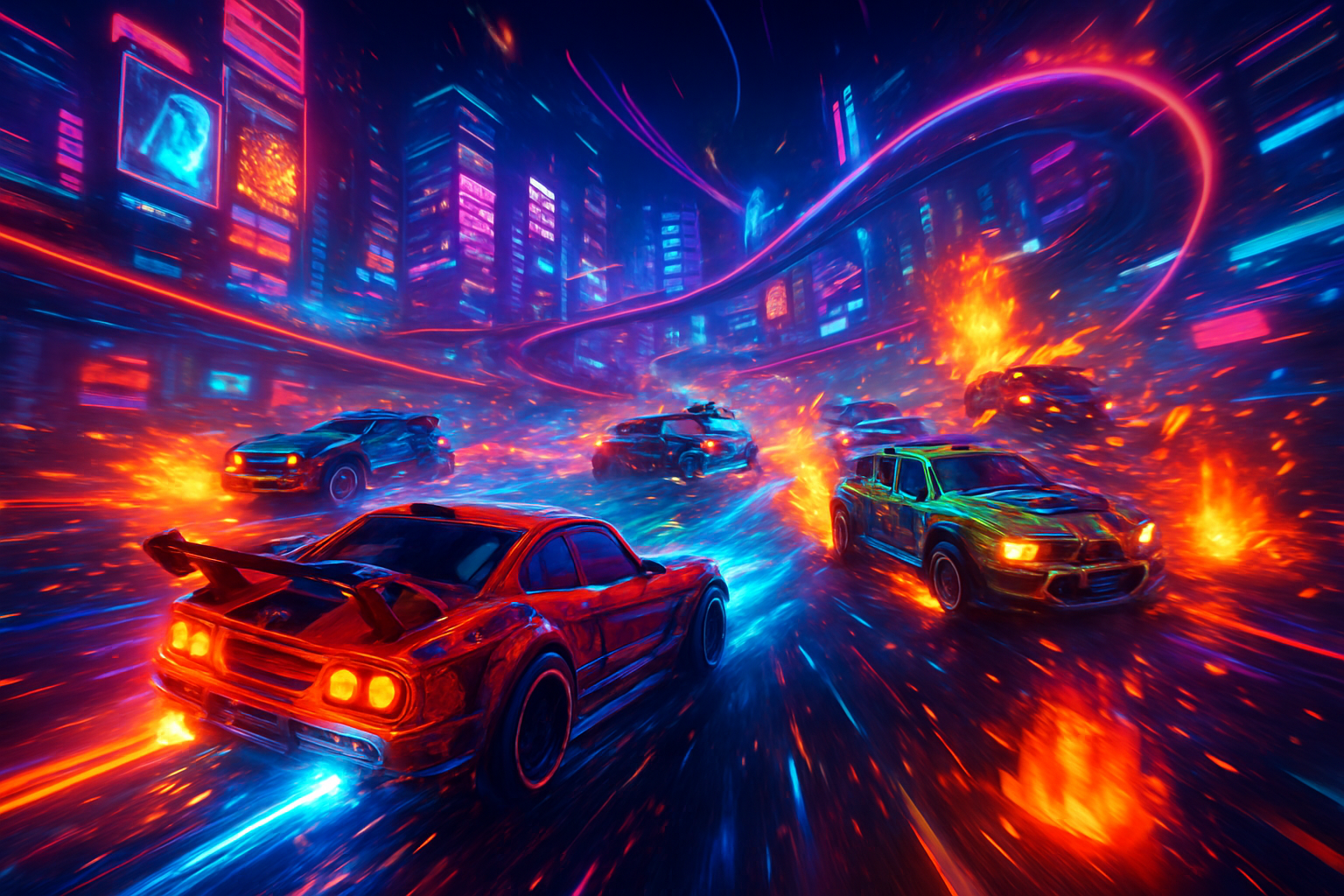 Neon Havoc Racers - 3D Racing by Jabali AI