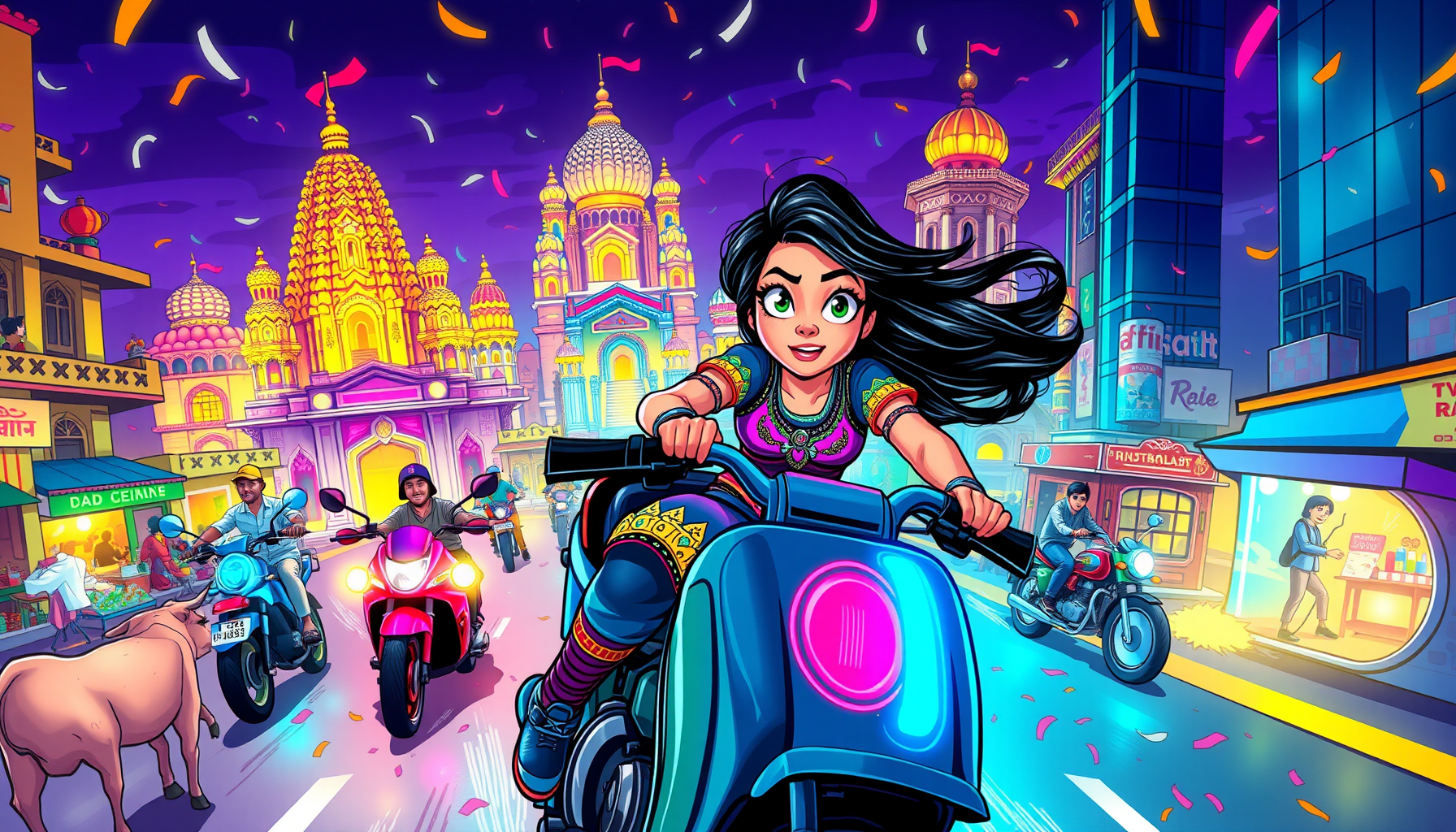 Desi Drift: Temple City Riders - Adventure RPG by Jabali AI