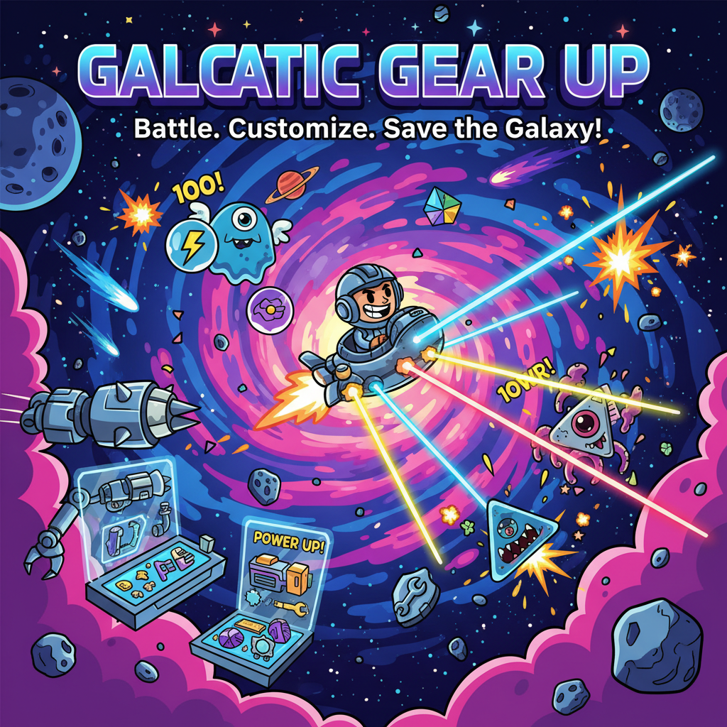 Galactic Gear Up - Fixed Shooter Arcade by Jabali AI
