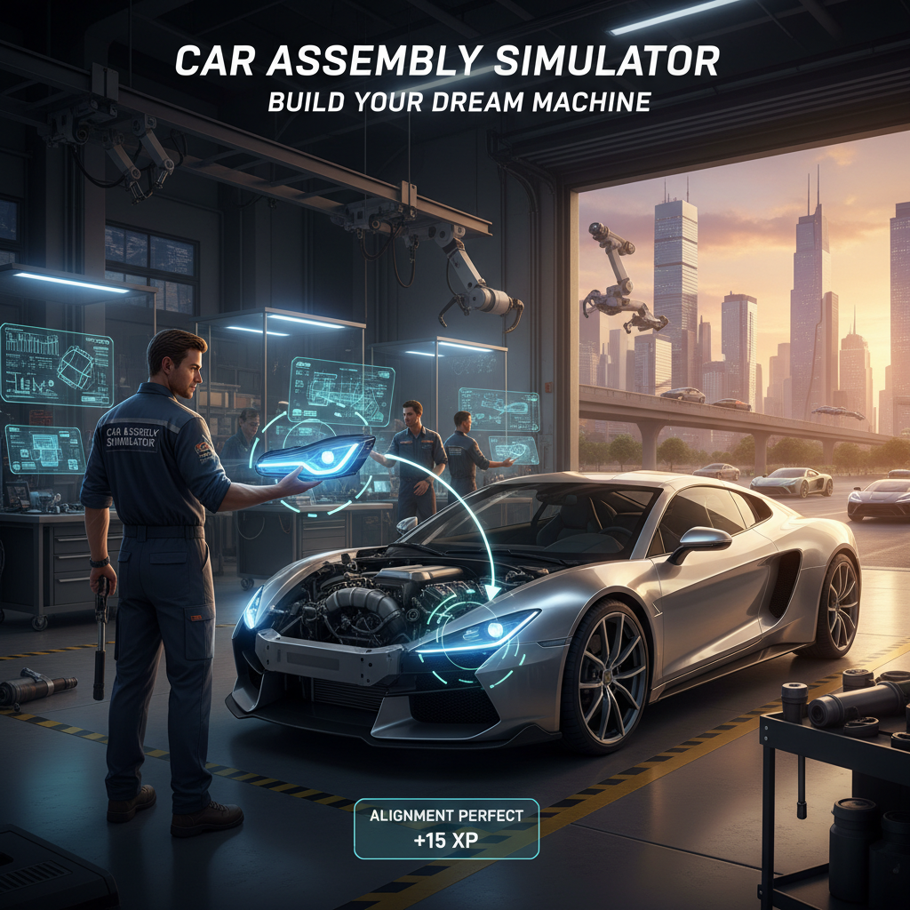 Car Assembly Simulator - 3D Open World by Jabali AI