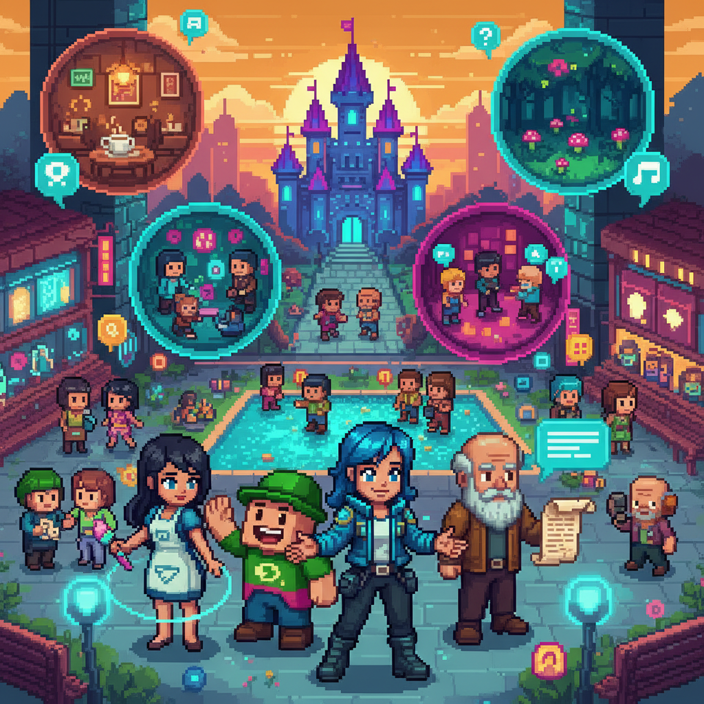 Pixel Chat City - Adventure RPG by Jabali AI
