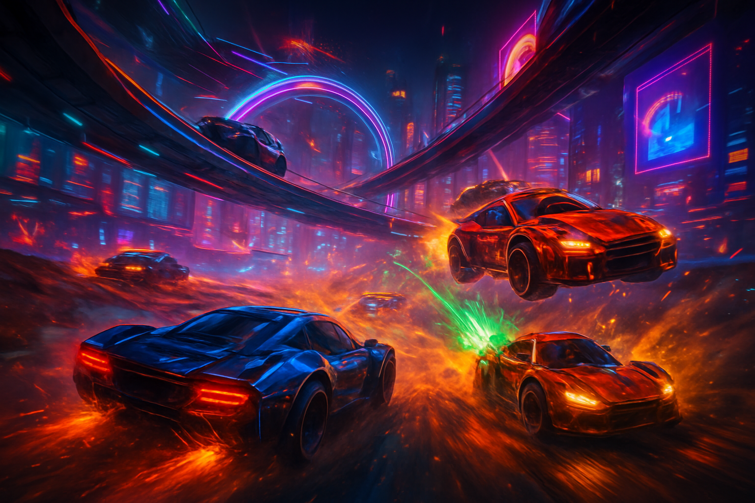 Neon Velocity: Combat Racers - 3D Racing by Jabali AI