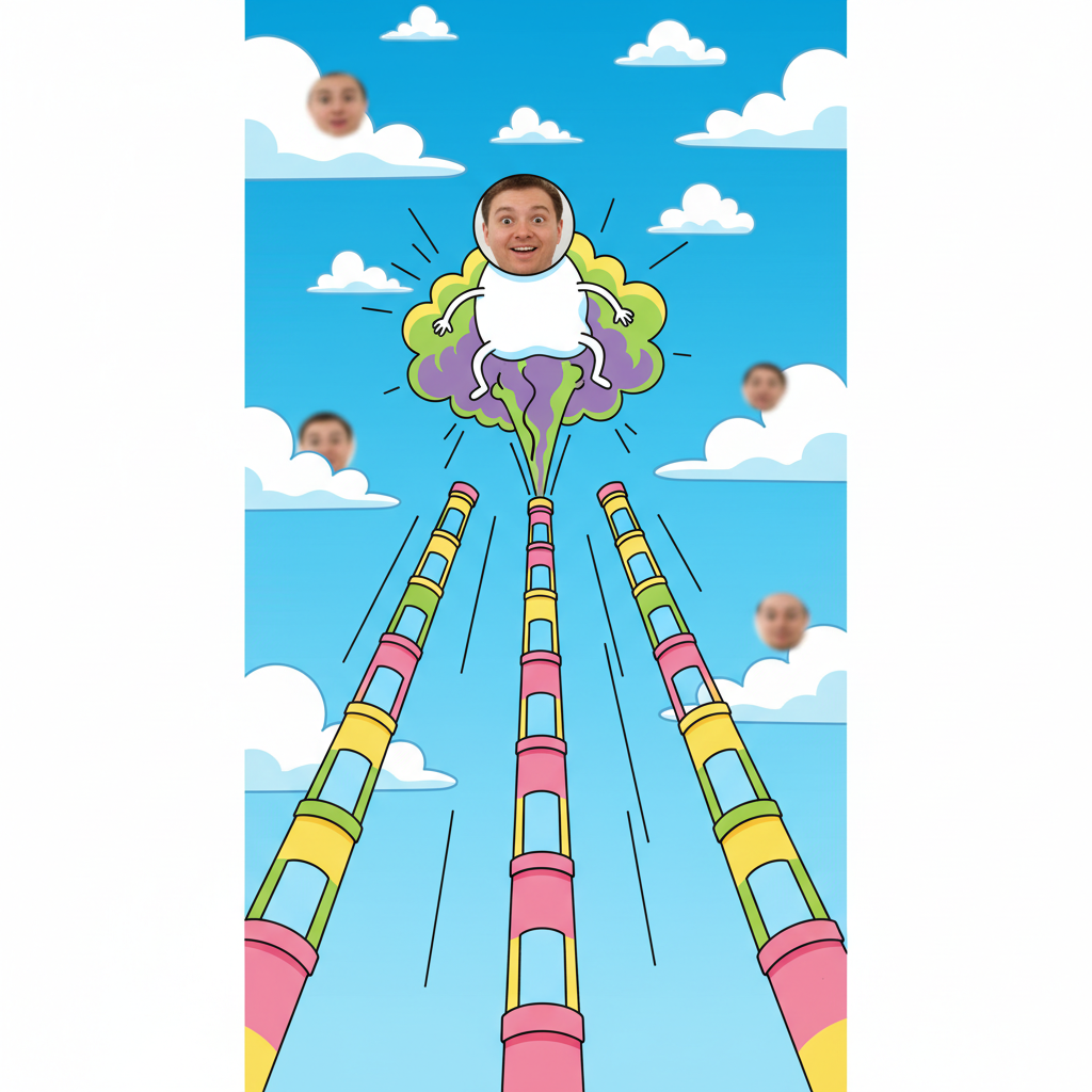Farty Face Flyer - Endless Tapping by Jabali AI