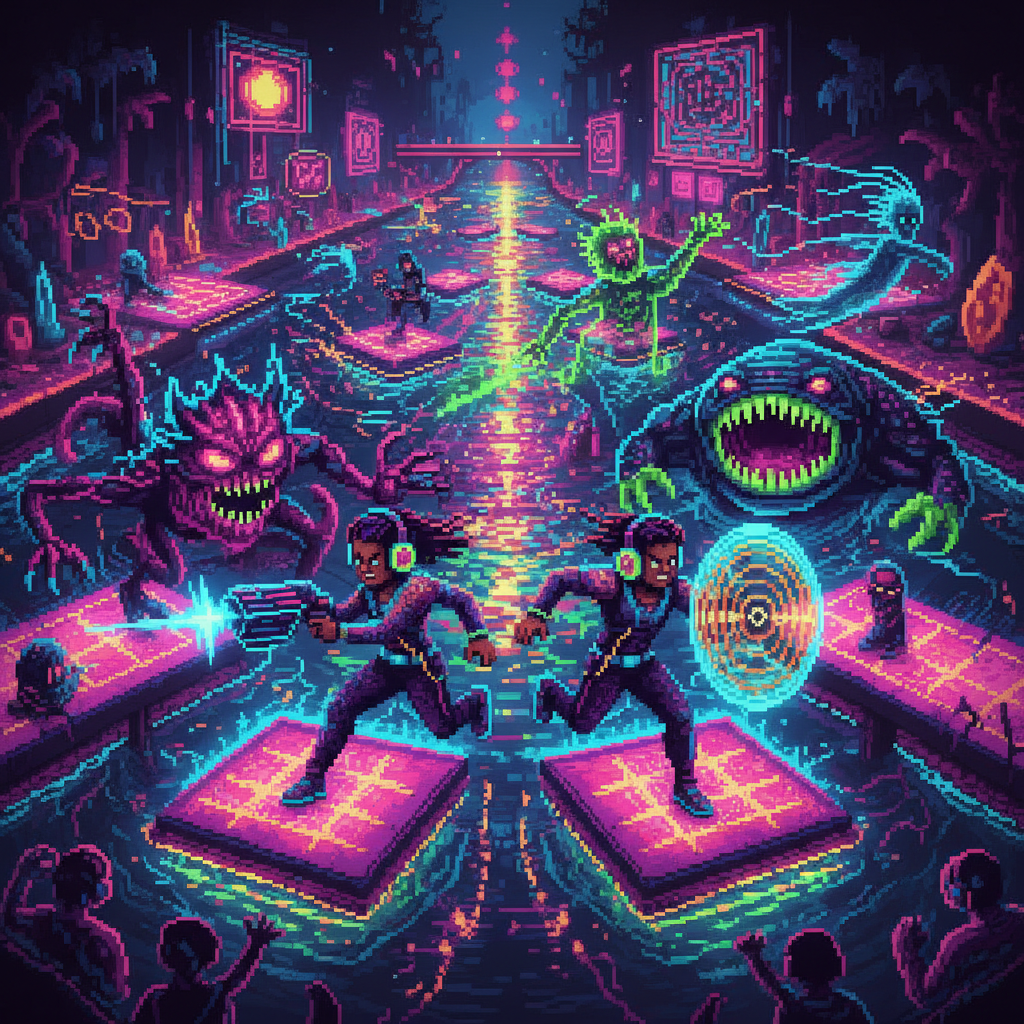 River Rave: Neon Nightmare - Monster Chase by Jabali AI