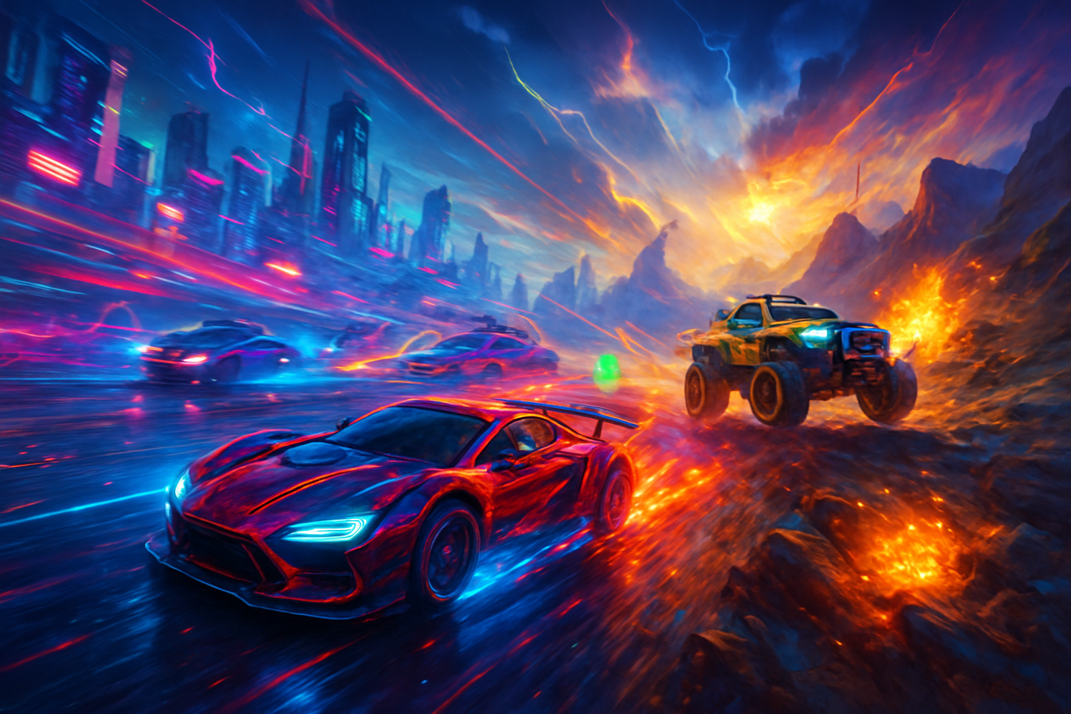 Neon Rivals: Turbo Combat - 3D Racing by Jabali AI