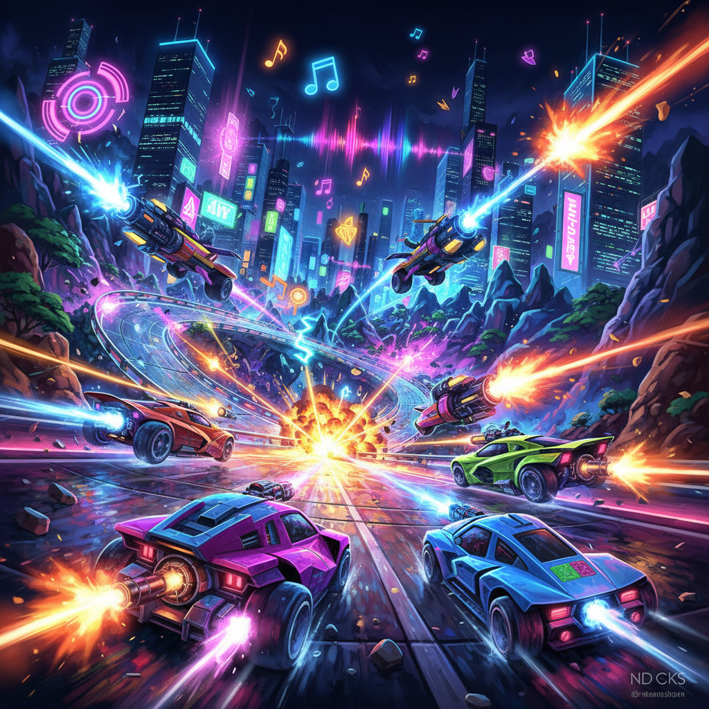 Neon Velocity: Combat Circuit - 3D Racing by Jabali AI