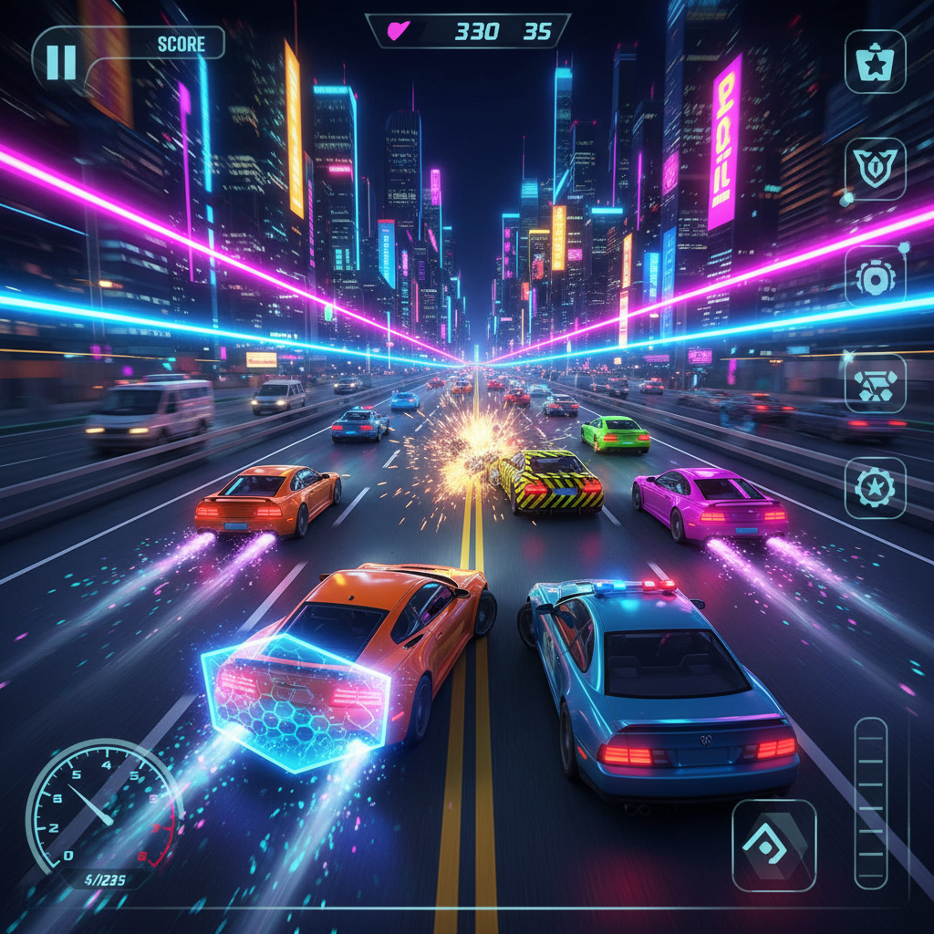 Neon Highway Outlaws - 3D Racing by Jabali AI