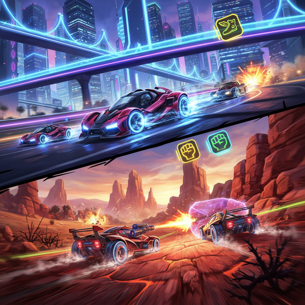 Neon Rivals: Turbo Combat - 3D Racing by Jabali AI