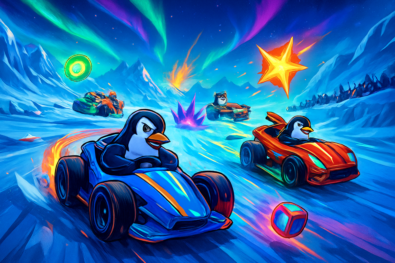 Aurora Drift: Penguin Showdown - 3D Racing by Jabali AI
