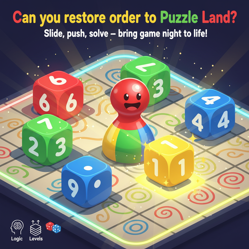 Ludo Push Quest - Grid-Based Puzzle by Jabali AI