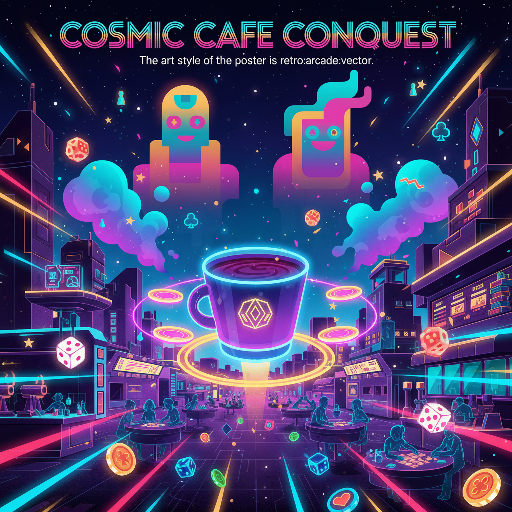 Cosmic Cafe Conquest - Fixed Shooter Arcade by Jabali AI