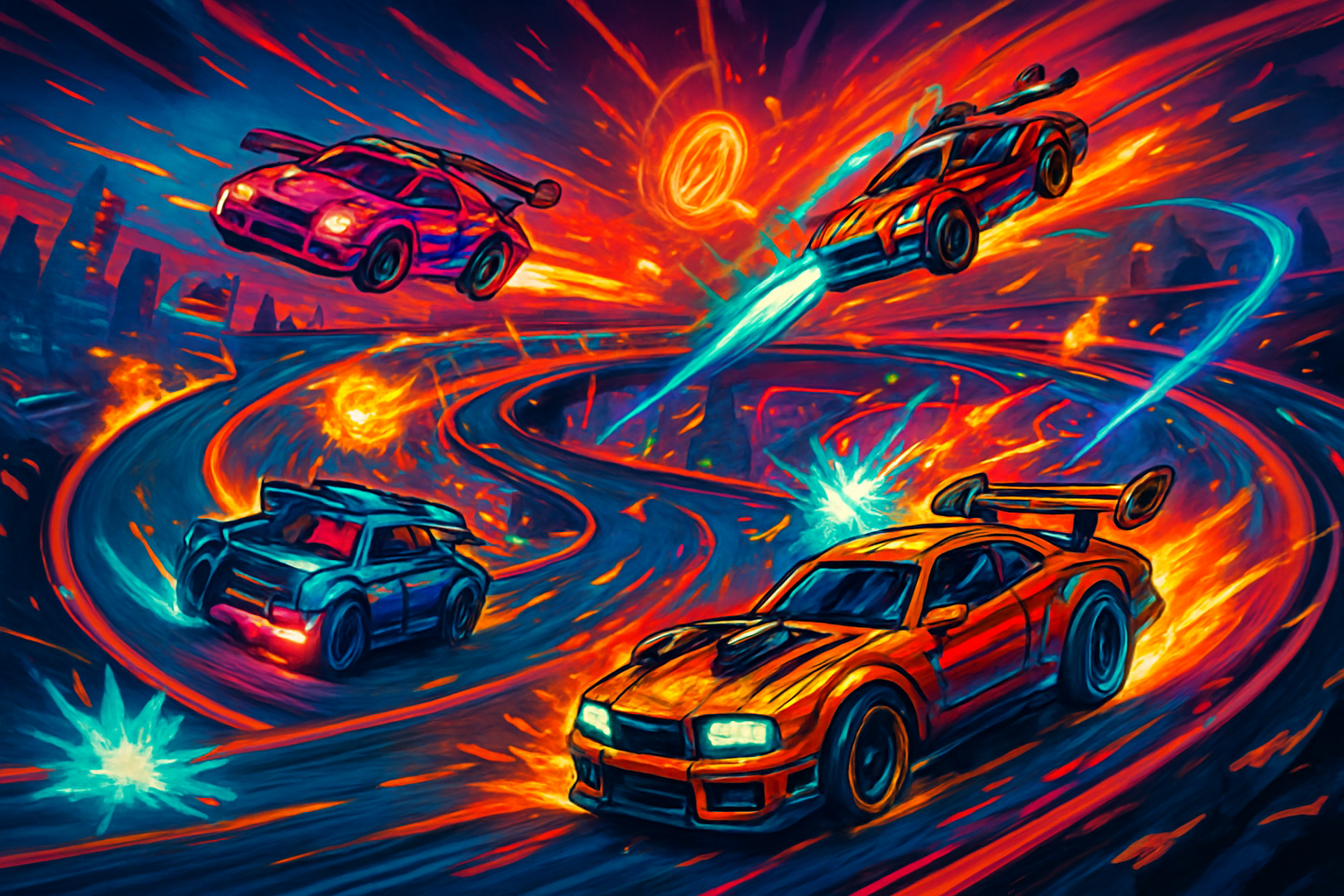 Neon Havoc: Turbo Combat - 3D Racing by Jabali AI