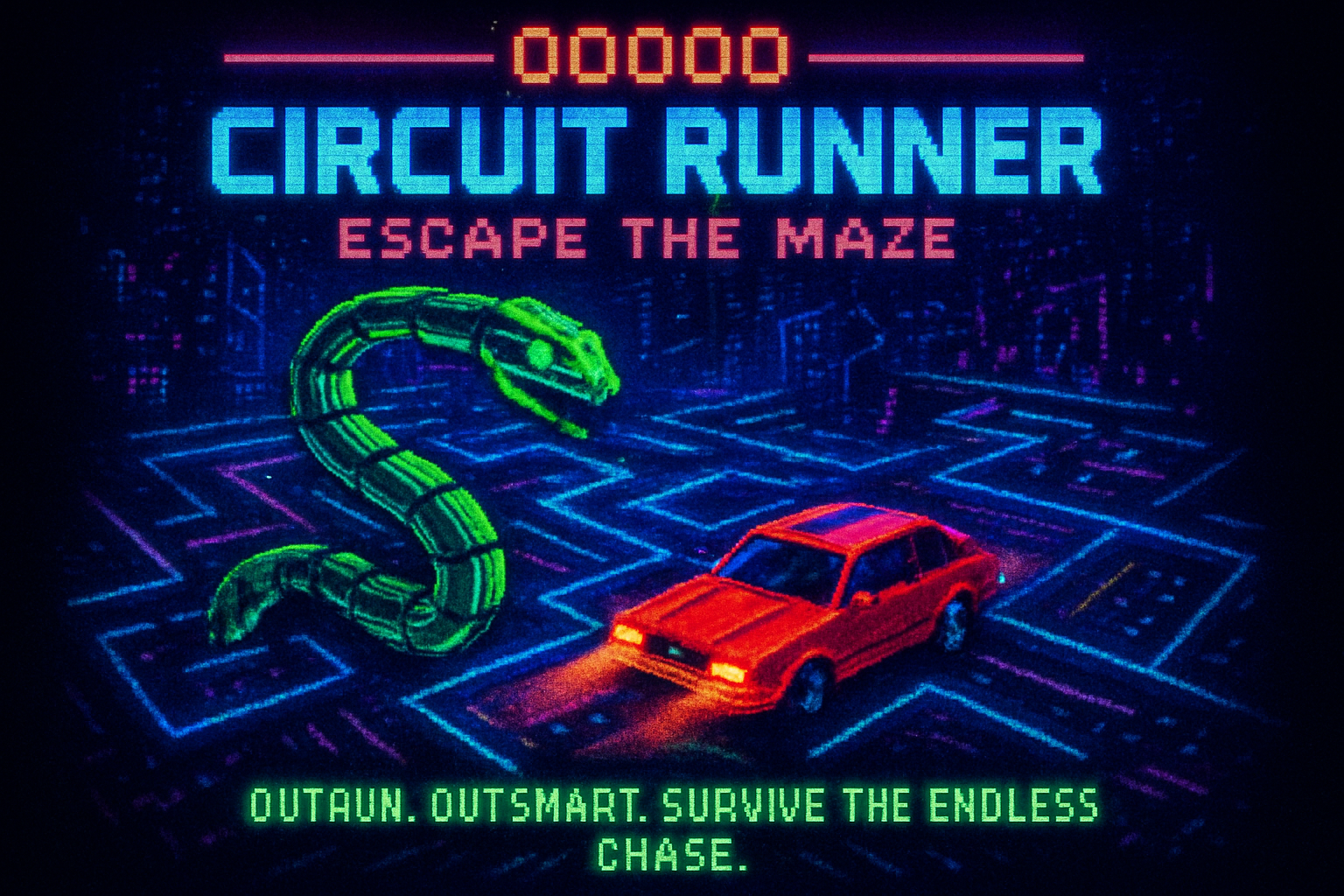 Neon Maze Run - Maze Shooter Arcade by Jabali AI