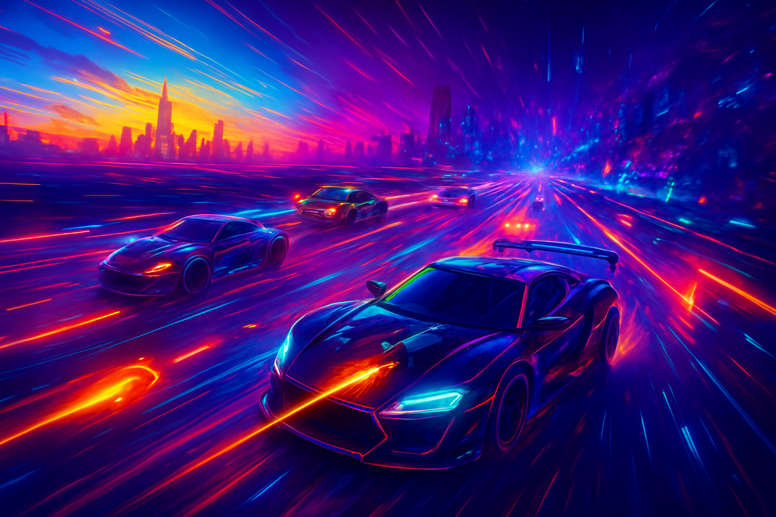 Neon Highway Arsenal - 3D Racing by Jabali AI