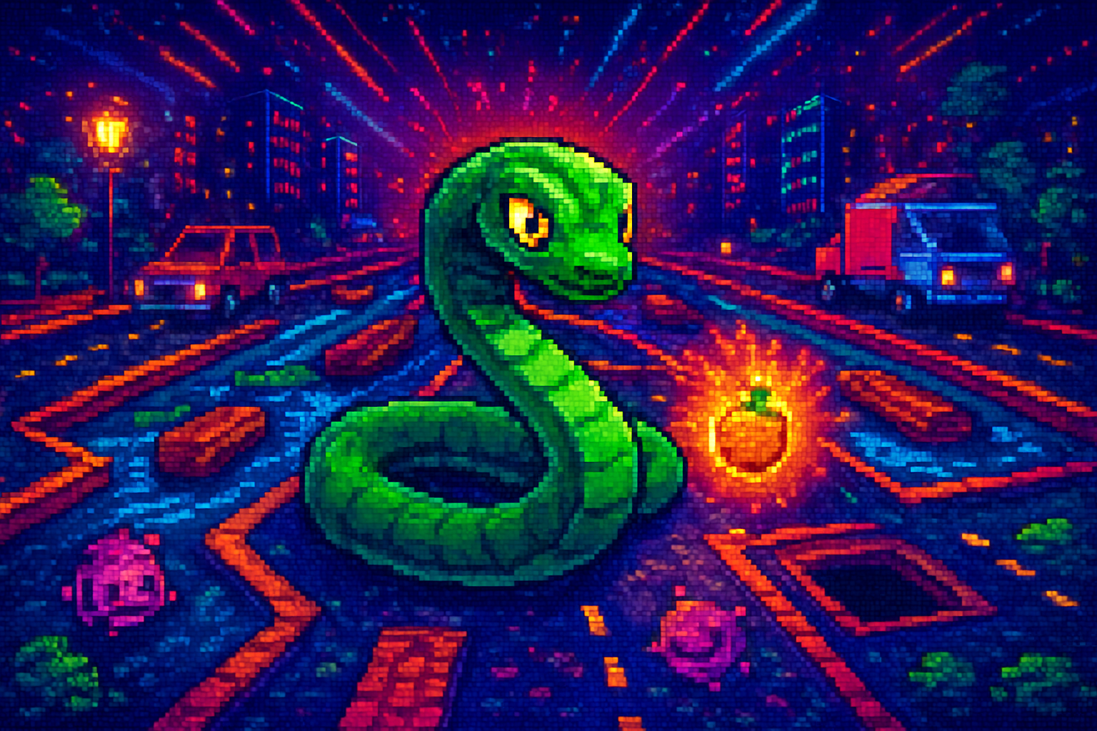 Pixel Snake Dash - Crossing Arcade by Jabali AI