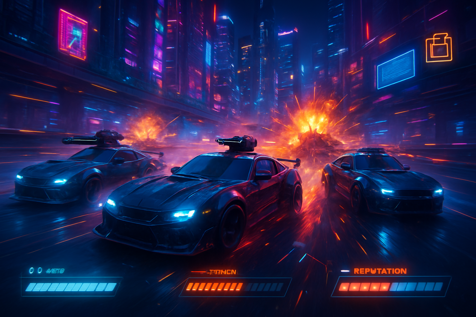Neon Circuit Rampage - 3D Racing by Jabali AI