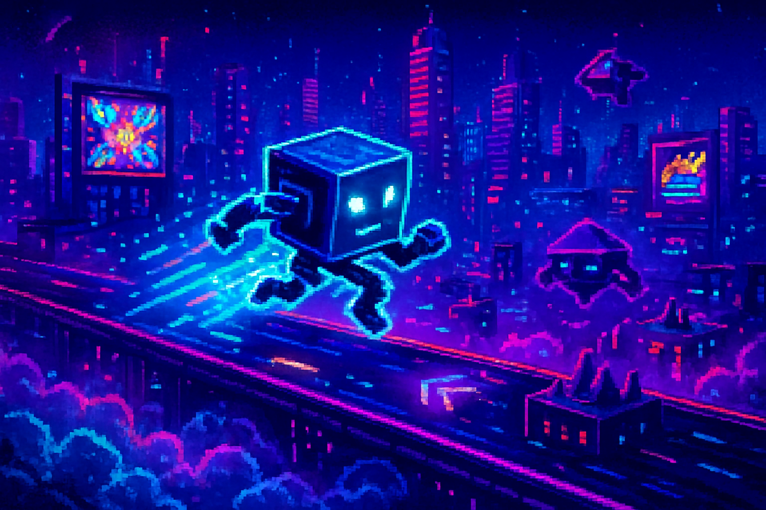 Neon Byte Rush - Rhythm Platformer by Jabali AI