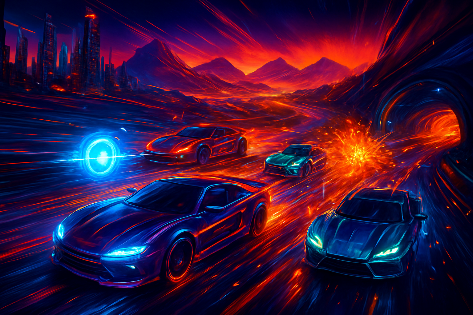Neon Velocity: Turbo Combat - 3D Racing by Jabali AI