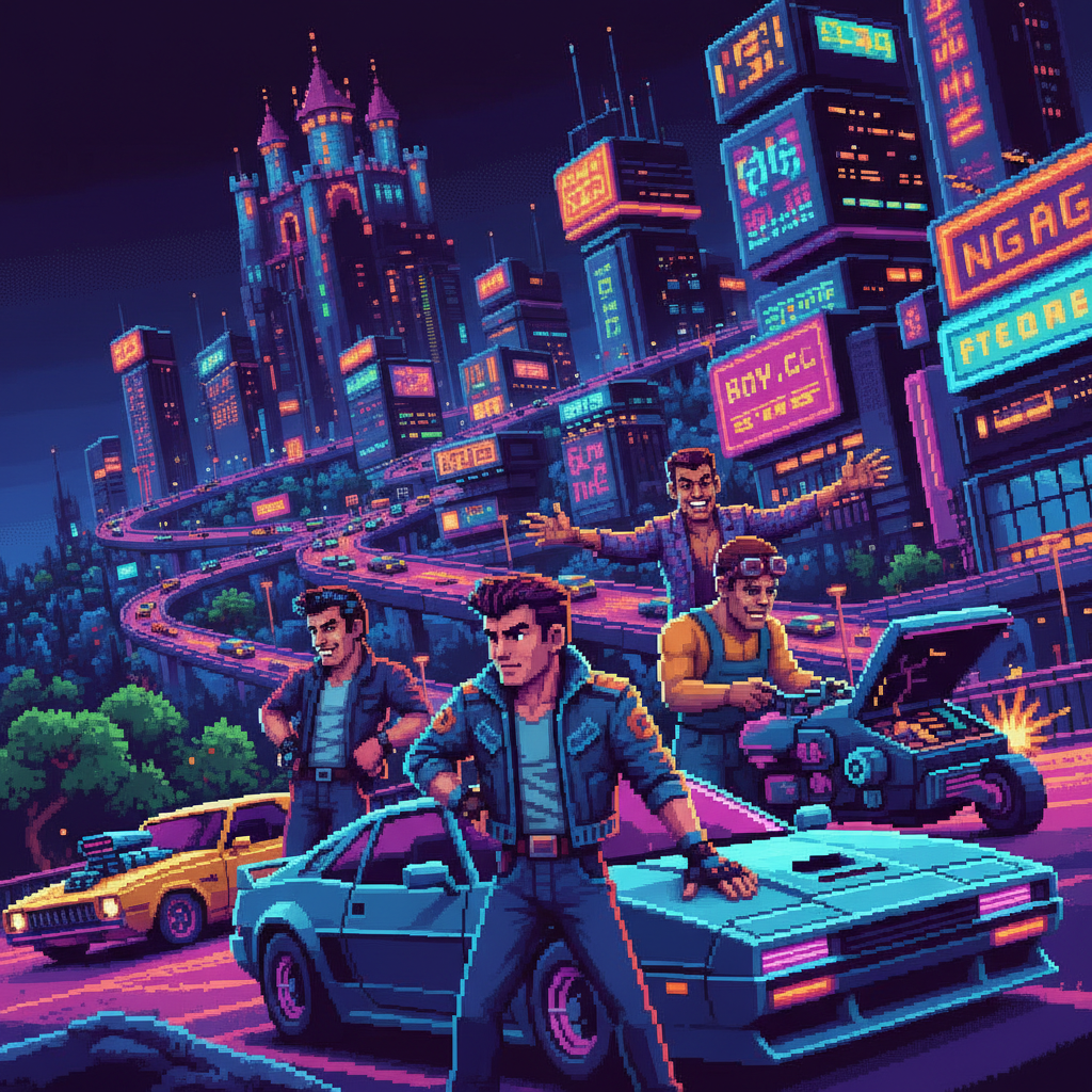 Neon Rush Rivals - Jabali AI Poster