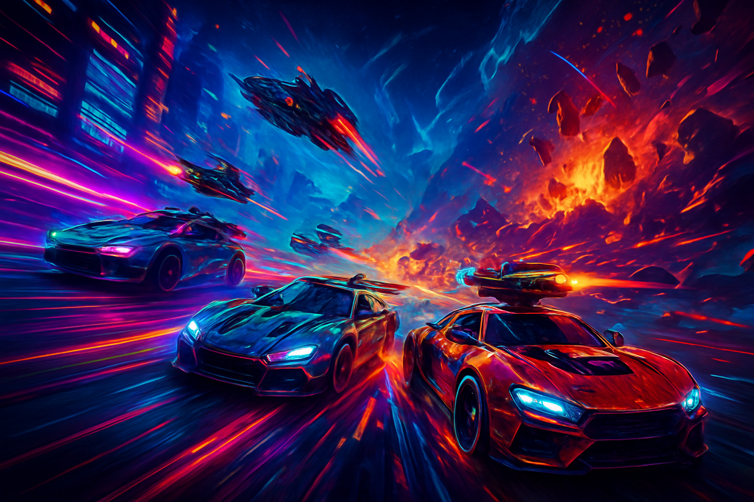 Neon Havoc: Road Supremacy - 3D Racing by Jabali AI