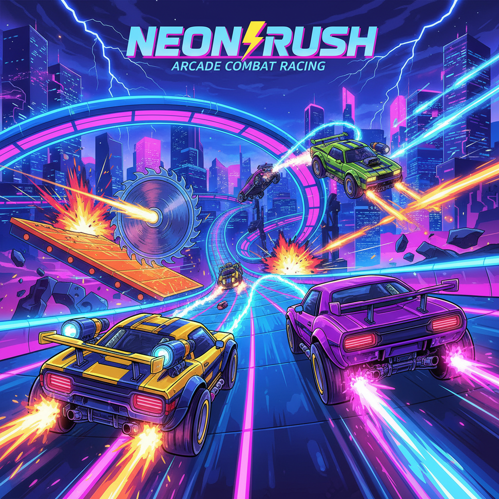 Neon Arena: Combat Racers - 3D Racing by Jabali AI