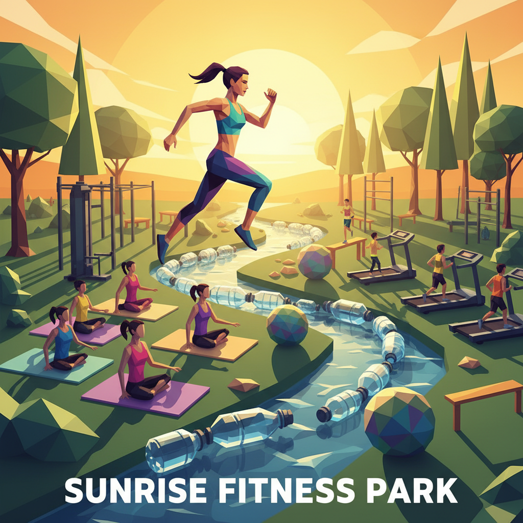 Sunrise Fitness Rush - Crossing Arcade by Jabali AI