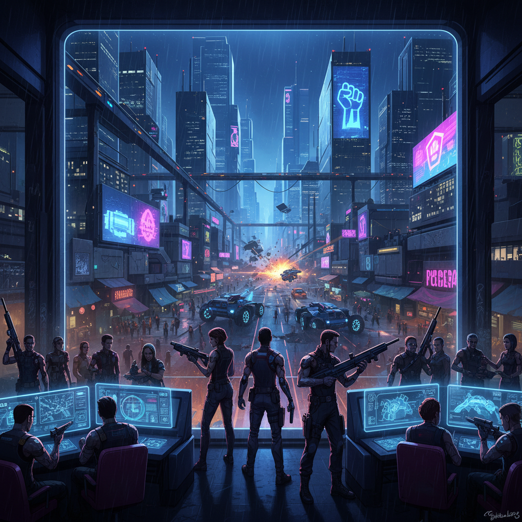 Neon Rebellion - Jabali AI Poster