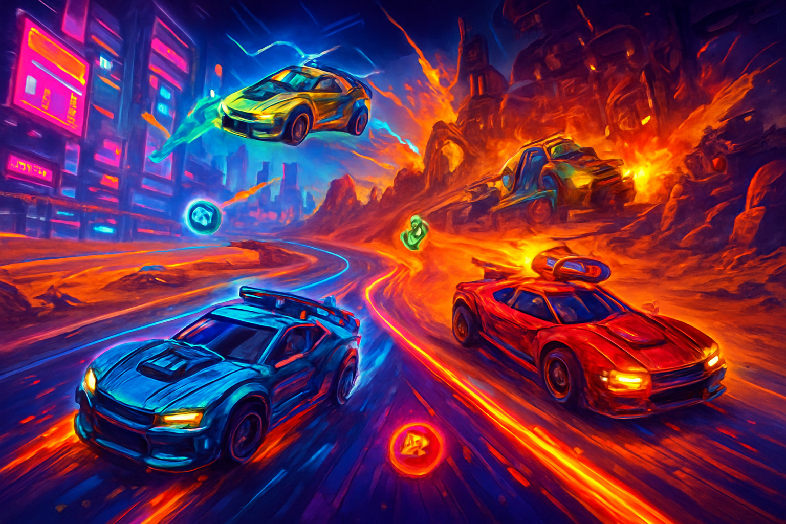Neon Havoc Rally - 3D Racing by Jabali AI