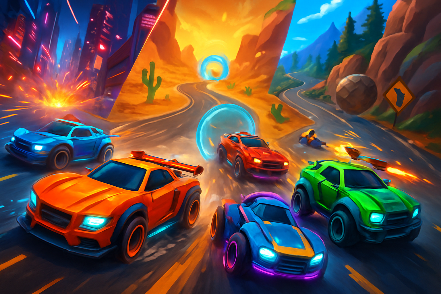 Turbo Mayhem Circuit - 3D Racing by Jabali AI