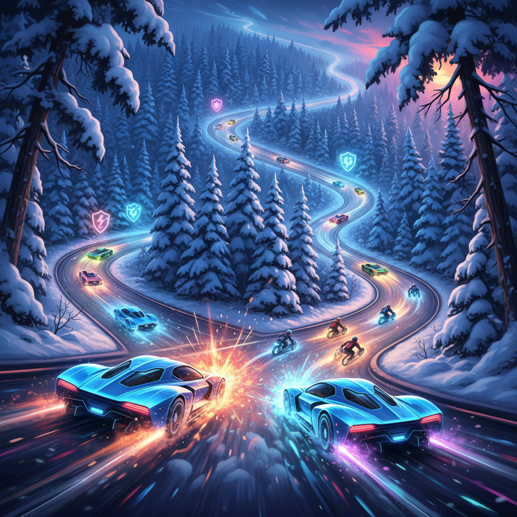 Winter Pines: Rival Rush - Jabali AI Poster