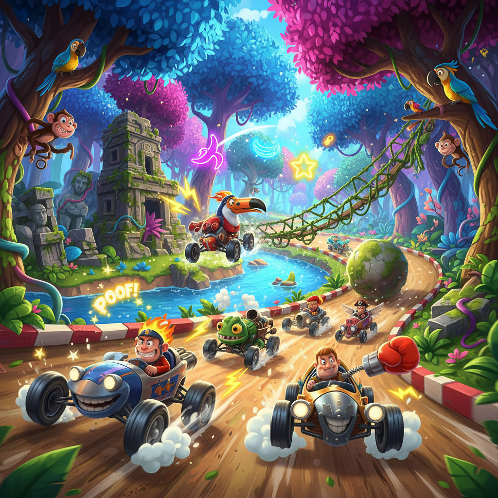 Turbo Mayhem Racers - 3D Racing by Jabali AI