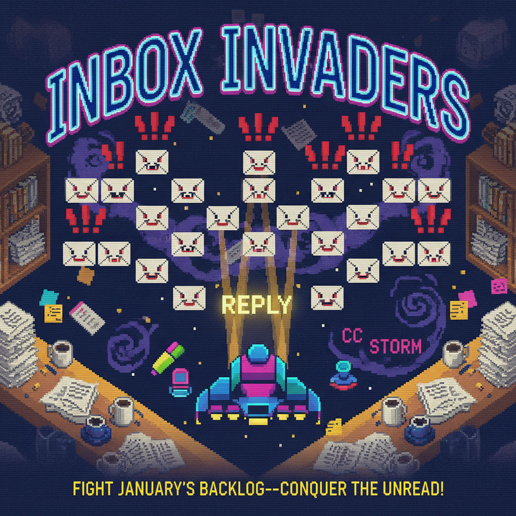 Inbox Invaders - Fixed Shooter Arcade by Jabali AI