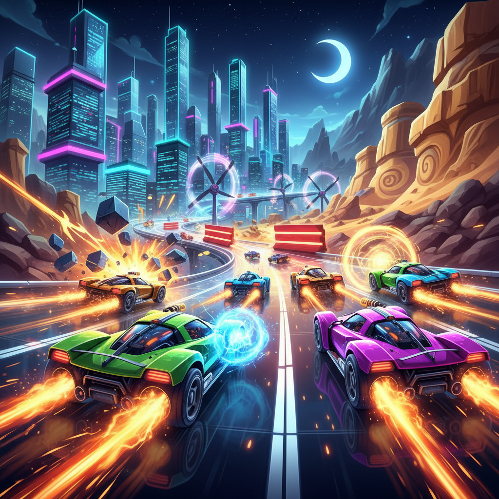 Neon Rivals: Turbo Combat - 3D Racing by Jabali AI