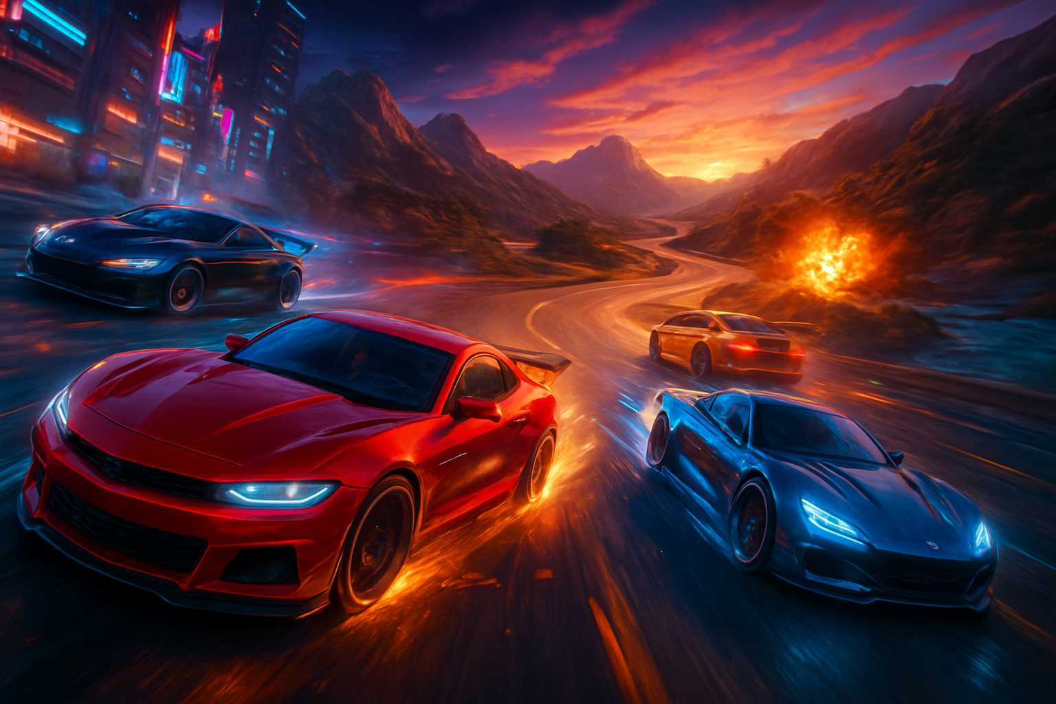 Turbo Rivals: Road Domination - 3D Racing by Jabali AI