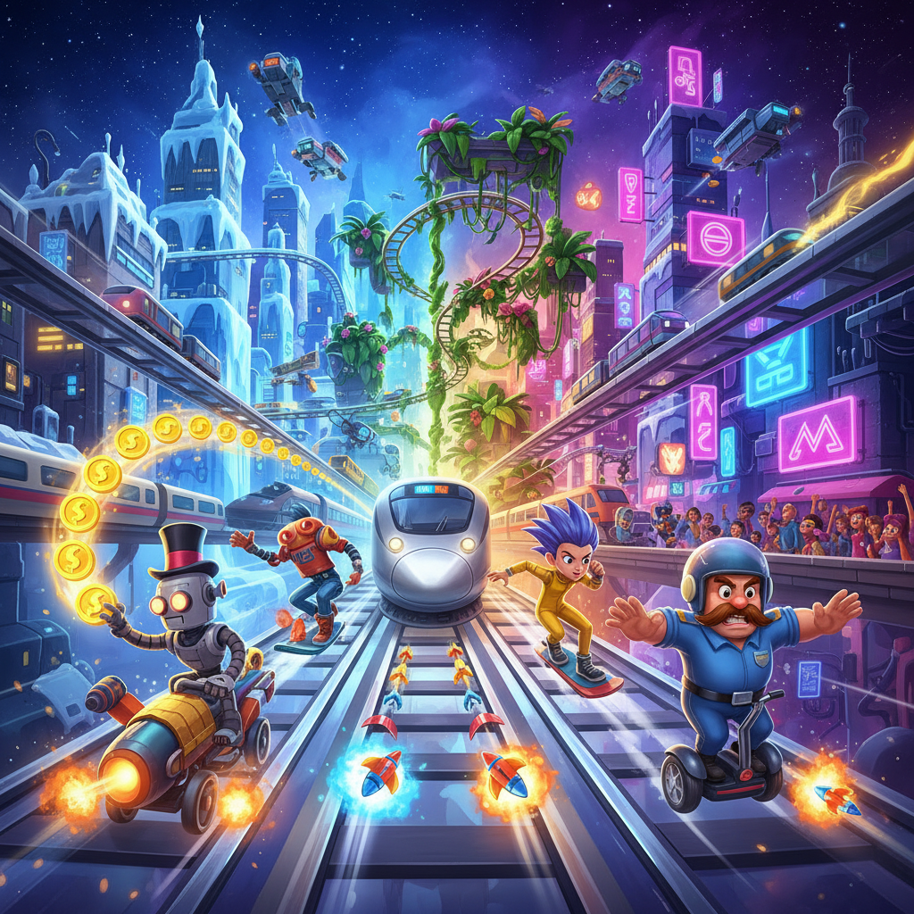 Rail Rush Rivals - 3D Racing by Jabali AI