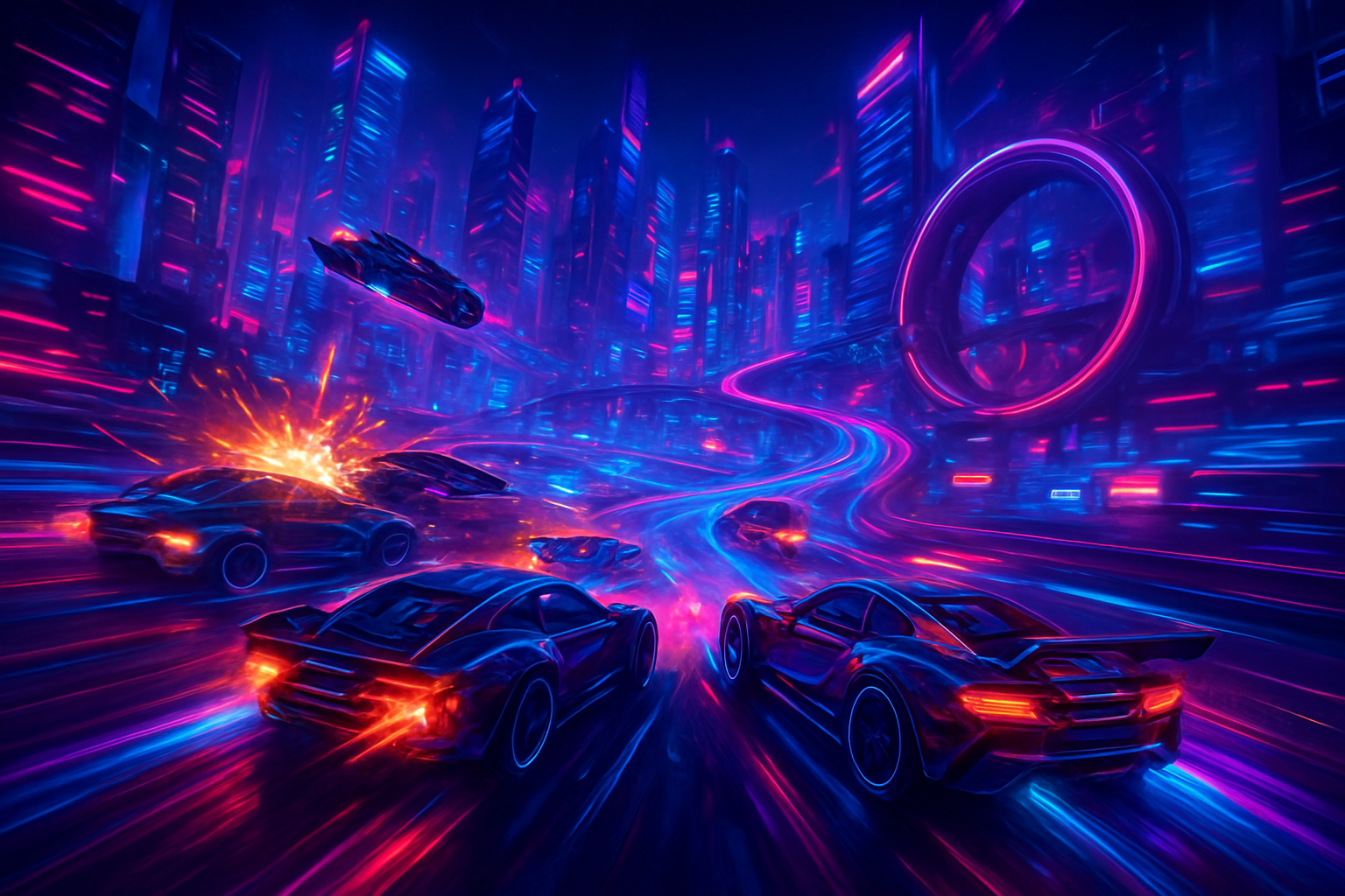 Neon Velocity: Combat Racers - 3D Racing by Jabali AI
