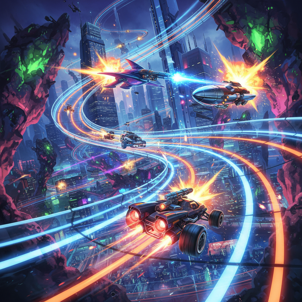 Neon Velocity: Combat Circuit - 3D Racing by Jabali AI